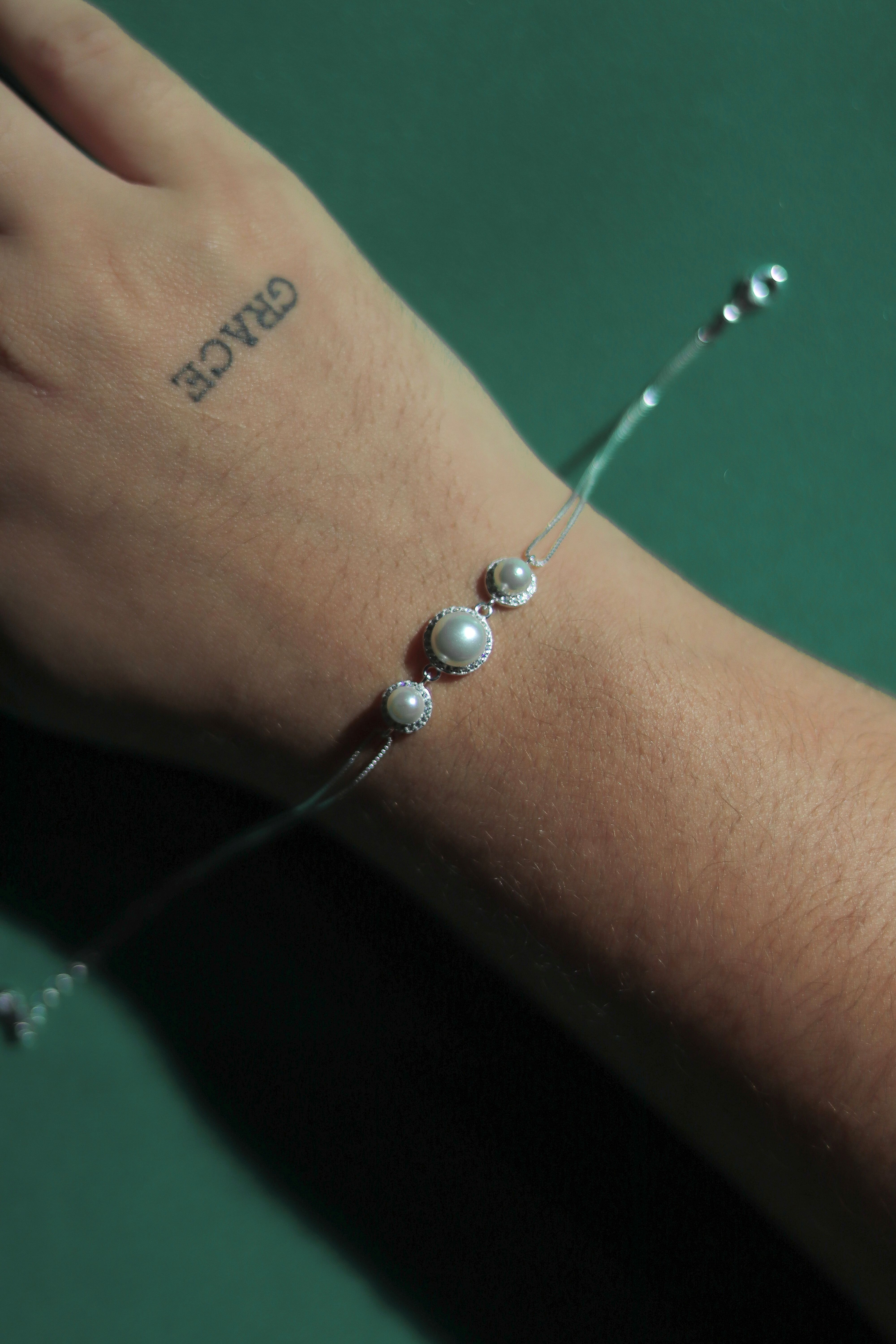 Pulseira 3 pérolas